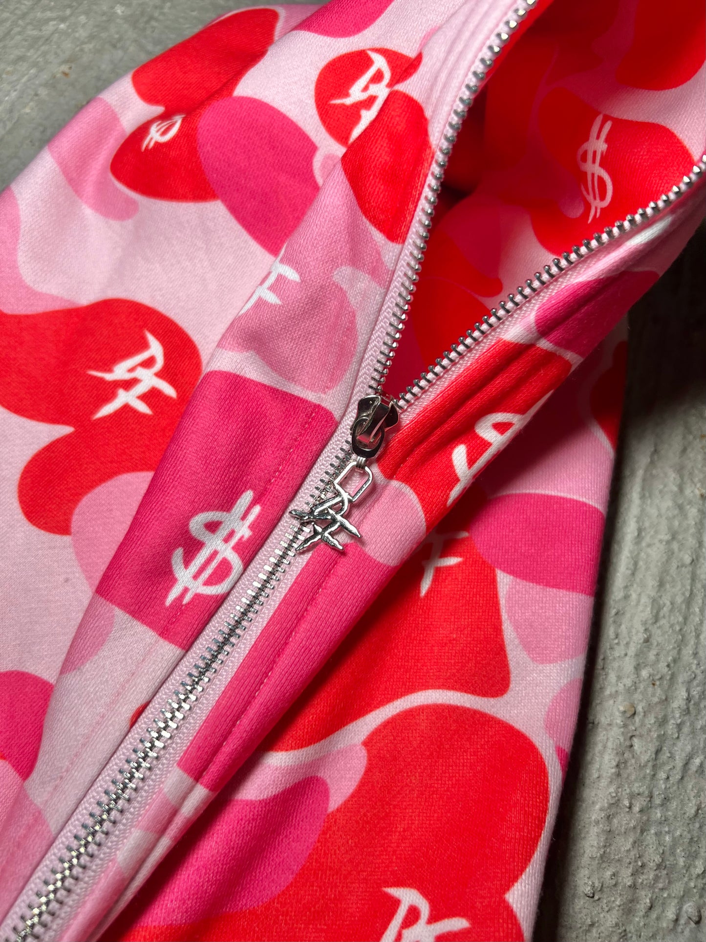 DF Pink X Red Camo Full Zip Jacket