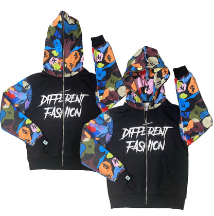 DF MultiColor Camo Full Zip Jacket