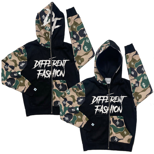 DF Green Camo Full Zip Jacket